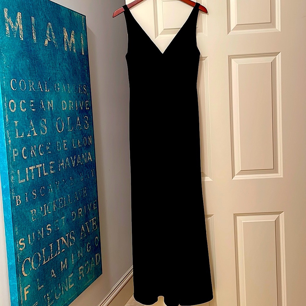 Jenny Yoo Jade V-Neck Luxe Crepe Dress
